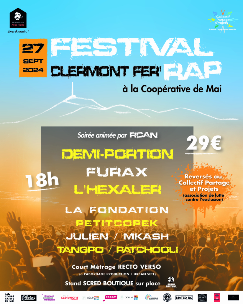 Festival Clermont FER'RAP - DEMI PORTION - FURAX - L'HEXALER-LA FONDATION